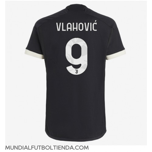Camiseta Juventus Dusan Vlahovic #9 Tercera Equipación Replica 2023-24 mangas cortas
